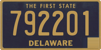 DE license plate 792201