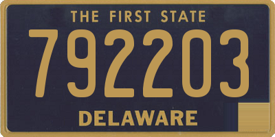 DE license plate 792203