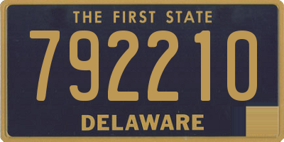 DE license plate 792210