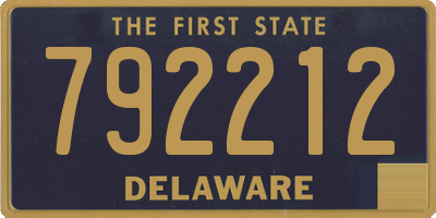DE license plate 792212