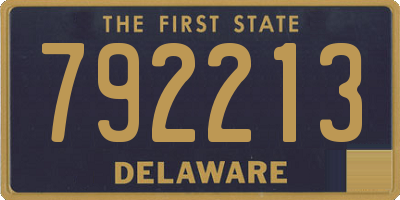 DE license plate 792213