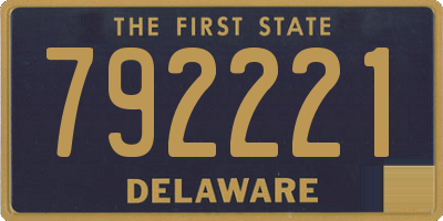 DE license plate 792221