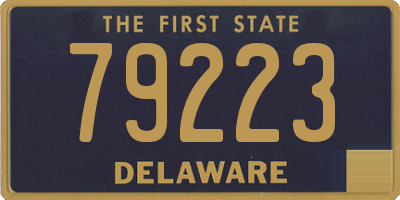 DE license plate 79223