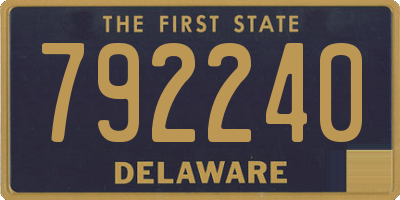DE license plate 792240