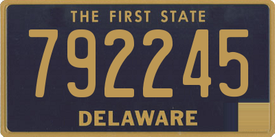 DE license plate 792245