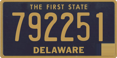 DE license plate 792251
