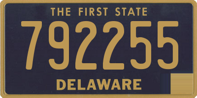 DE license plate 792255