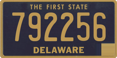 DE license plate 792256
