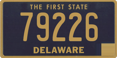 DE license plate 79226