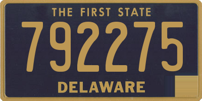 DE license plate 792275