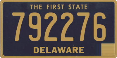 DE license plate 792276