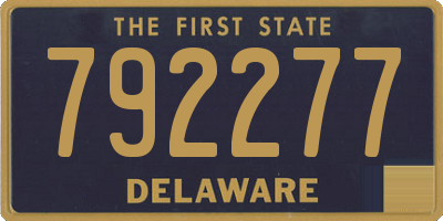 DE license plate 792277