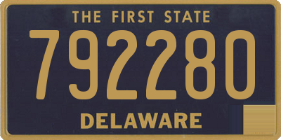 DE license plate 792280