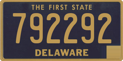 DE license plate 792292