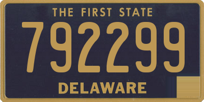 DE license plate 792299