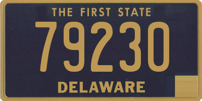 DE license plate 79230