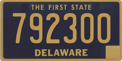 DE license plate 792300