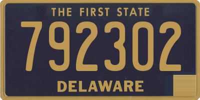 DE license plate 792302