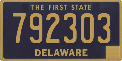 DE license plate 792303
