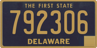 DE license plate 792306