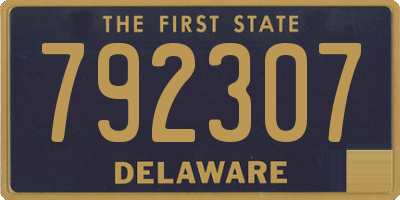 DE license plate 792307