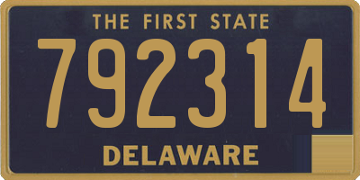 DE license plate 792314