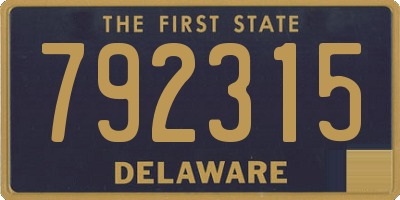 DE license plate 792315