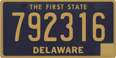 DE license plate 792316