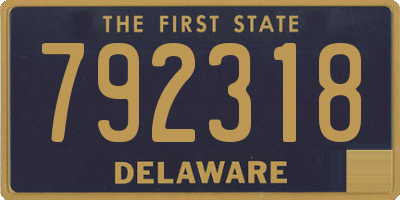 DE license plate 792318