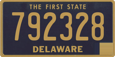 DE license plate 792328