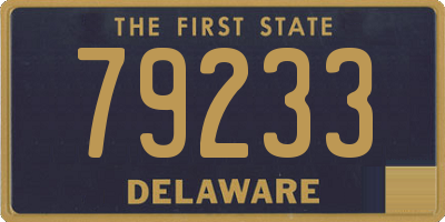 DE license plate 79233