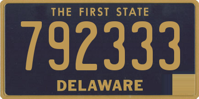 DE license plate 792333