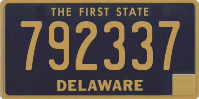 DE license plate 792337