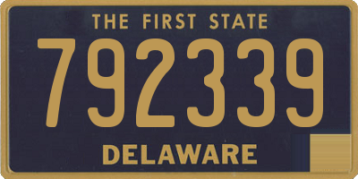 DE license plate 792339