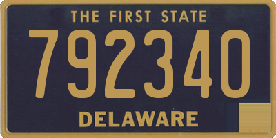 DE license plate 792340