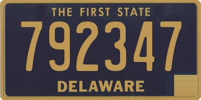 DE license plate 792347