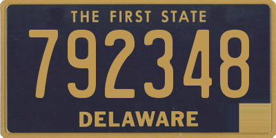 DE license plate 792348