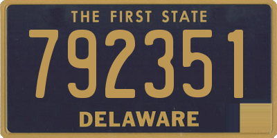 DE license plate 792351
