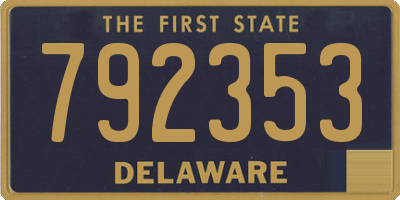 DE license plate 792353