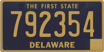 DE license plate 792354
