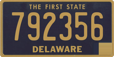 DE license plate 792356
