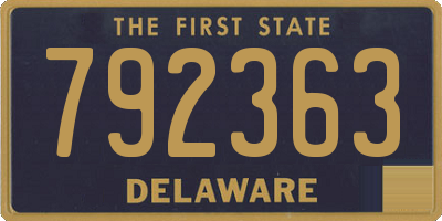 DE license plate 792363