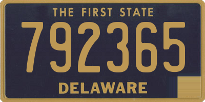DE license plate 792365