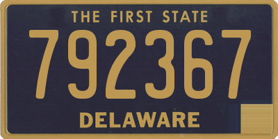 DE license plate 792367