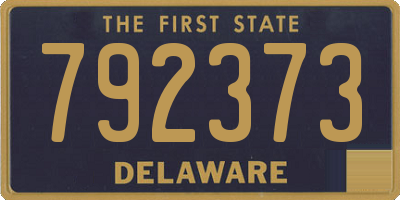 DE license plate 792373