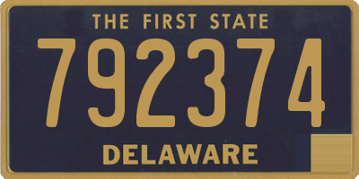 DE license plate 792374
