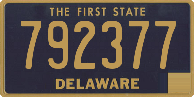 DE license plate 792377