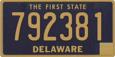 DE license plate 792381