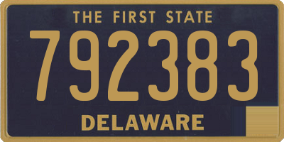 DE license plate 792383