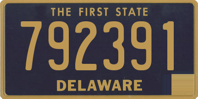 DE license plate 792391